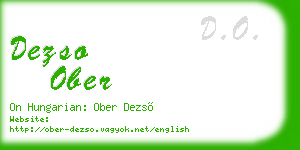dezso ober business card